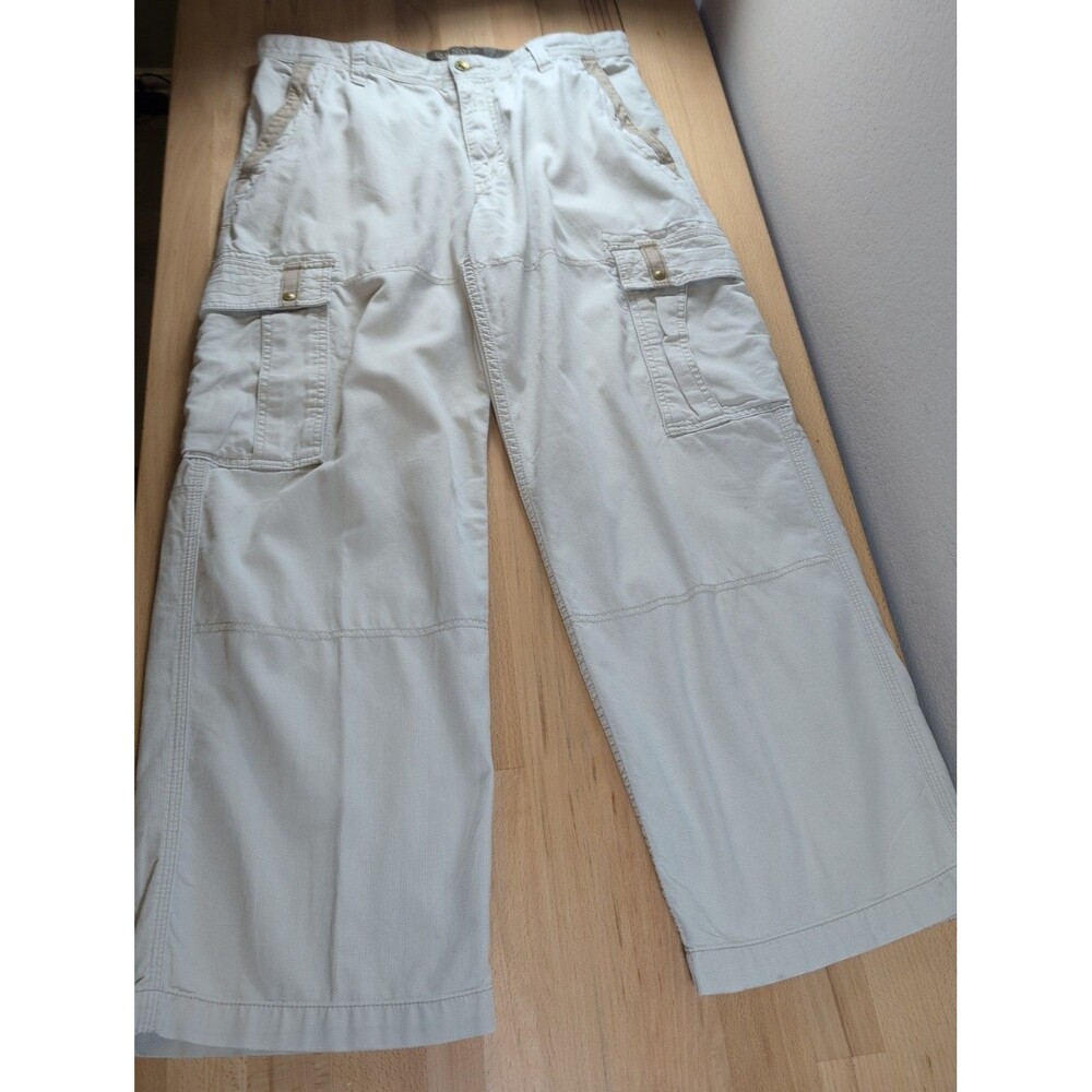 Old Navy Men's Cargo Pants 33x30 Beige Utility Outdoors Y2K Baggy